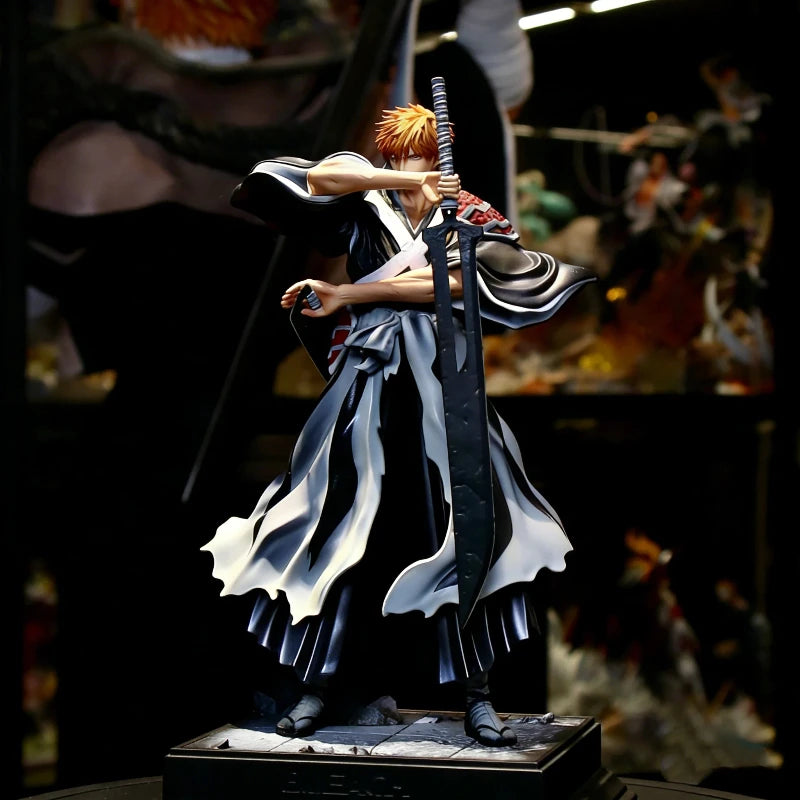 35cm Bleach Dual Blades Ichigo Kurosaki Figure Thousand-Year Blood War Anime Statue Desktop Ornament Collect Model Toy Boys Gift
