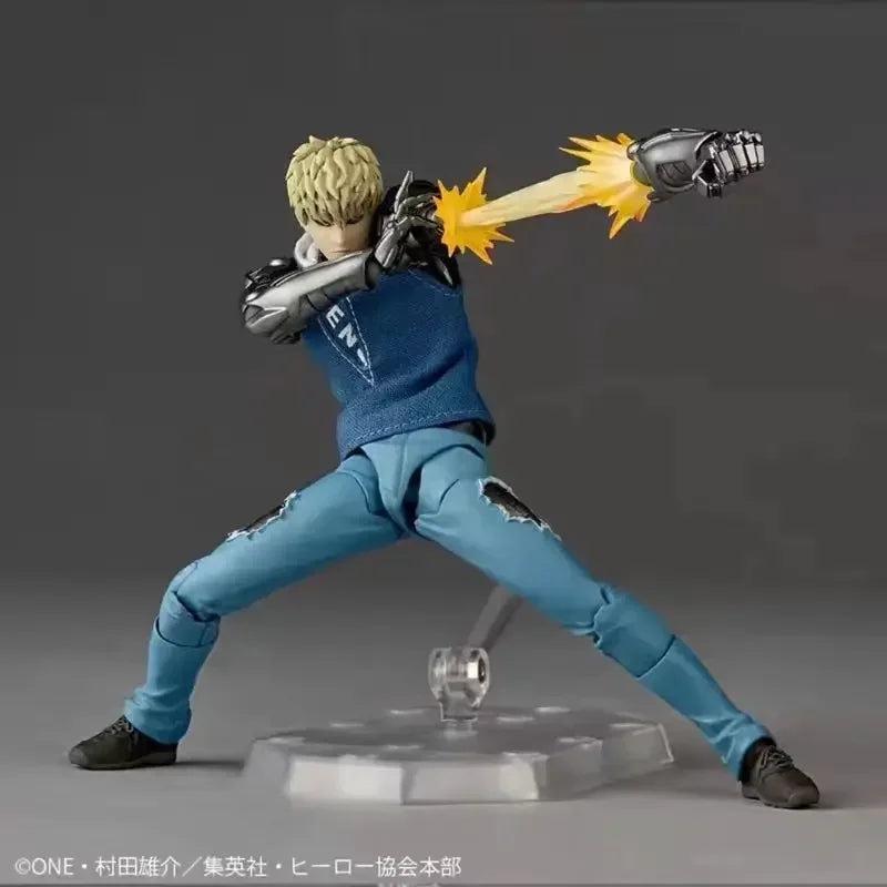 New Ko Genos Kaiyodo Revoltech Yamaguchi One Punch Man Anime Action Figures Joint Movable Model Statue Toys Gifts