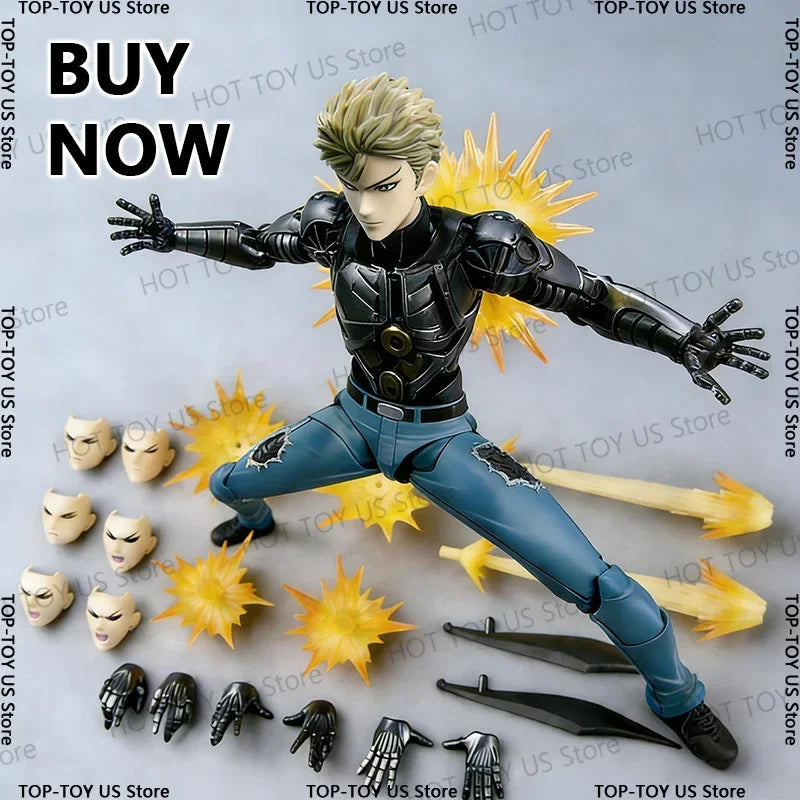New Ko Genos Kaiyodo Revoltech Yamaguchi One Punch Man Anime Action Figures Joint Movable Model Statue Toys Gifts