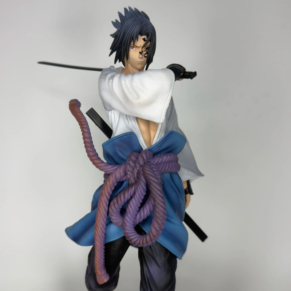 Naruto Shippuden: Cursed Mark - Sasuke Uchiha (Grasshopper Sword with Light-Up Base) Anime Figure Statue Model