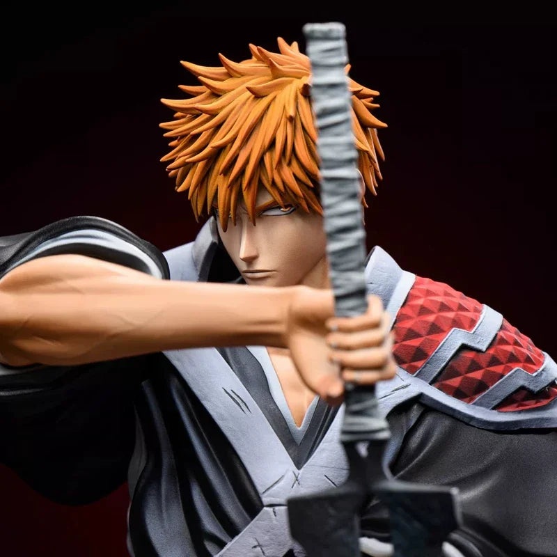35cm Bleach Dual Blades Ichigo Kurosaki Figure Thousand-Year Blood War Anime Statue Desktop Ornament Collect Model Toy Boys Gift
